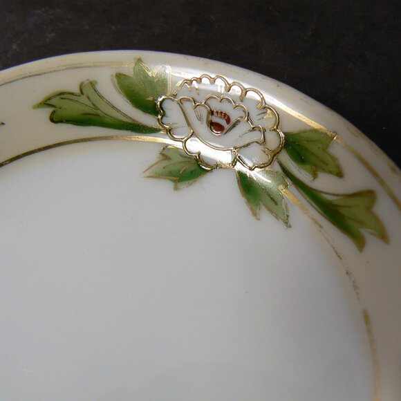 SET OF 6 VINTAGE NIPPON PORCELAIN BUTTER PAT PLATES 3 1/2" PLATES (C33) - Picture 4 of 8